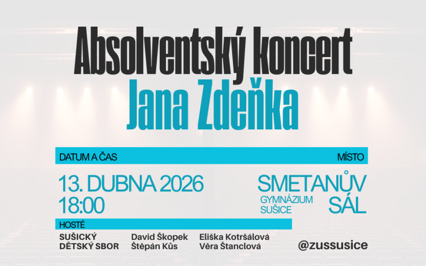 Absolventský koncert Jana Zdeňka